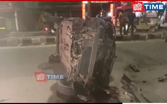 Guwahati: SUV Turns Turtle At Survey, Passengers Escape Unhurt