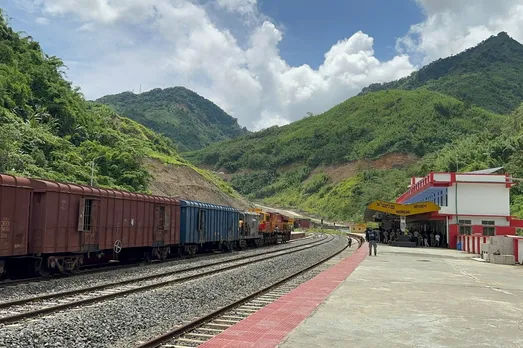 NFR's First Goods Train from Guwahati Reaches Manipur’s Khongsang