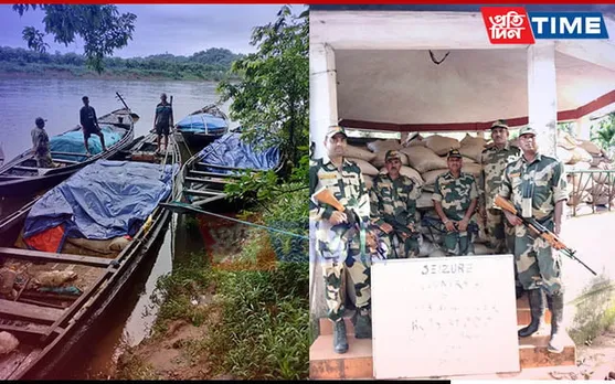 BSF M’laya Seizes 7 Country-made Boats Loaded with 29,000 KGs of Sugar on Border