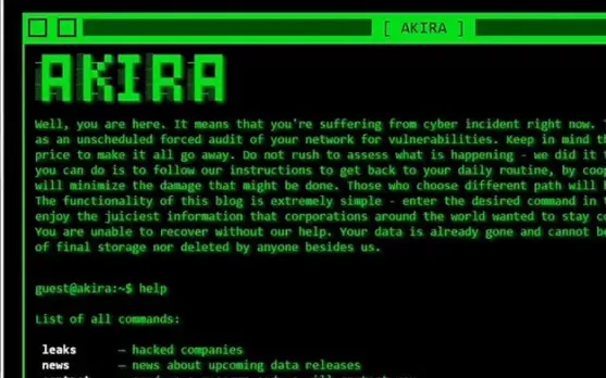 Govt Issues Advisory Against "Akira" Ransomware