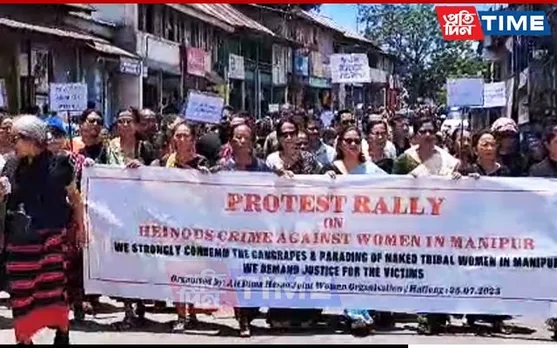Massive Rally in Haflong Condemns Barbaric Attack on Tribal Women in Manipur