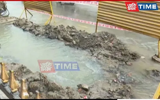 Another Water Pipe Burst Reported In Guwahati