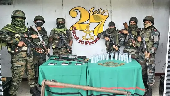 Cache of Weapons Recovered During Joint Op in Manipur's Churachandpur
