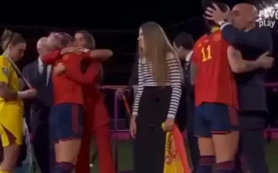 Spanish FA Prez Kisses Woman Player On Lips After WC Win, Sparks Outcry