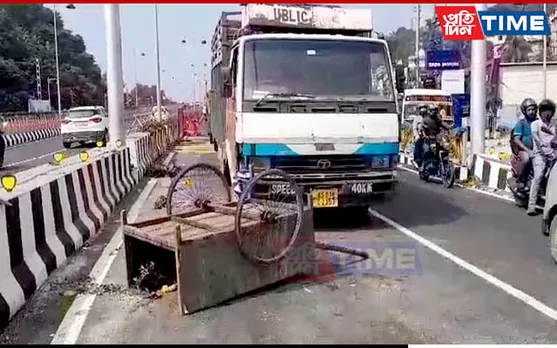 Guwahati: Truck Hits GMC Waste Collection Cart atop Nilachal Flyover; 1 Injured
