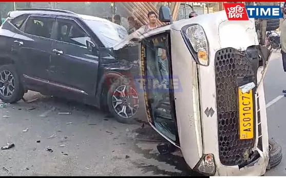 Guwahati: Major Collision Leaves 3 Critically Injured in Khanapara