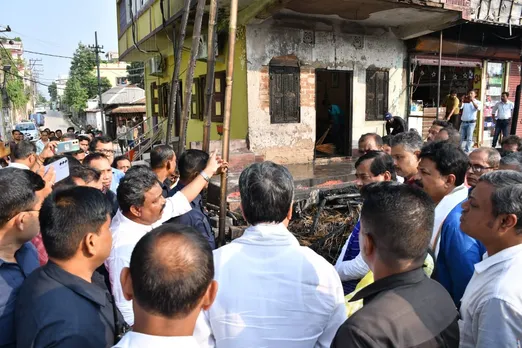Tripura: Fire Guts Durga Puja Pandal in Agartala; CM Condoles Incident