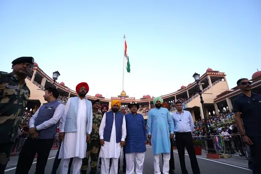 Nitin Gadkari Hoists India’s Tallest National Flag at Attari-Wagah Border