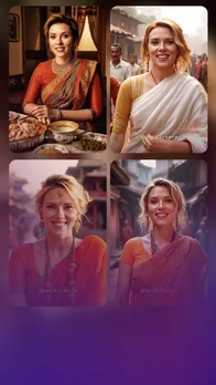 AI visualization of Scarlett Johansson embracing Indian Culture
