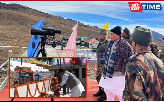 Rajnath Singh Interacts With Troops, Lays Wreath at Tawang War Memorial in Arunachal