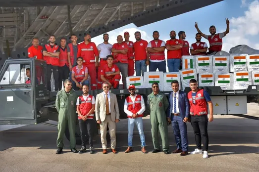India’s Humanitarian Aid for Palestinians Arrives in Egypt
