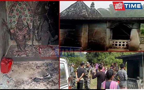 Tension Simmers in Assam’s Karimganj after Miscreants Burn 19th-Century Temple
