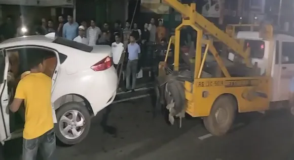 Guwahati: Car Crashes Into Parked Cab, 2 Bikes at Commerce Point