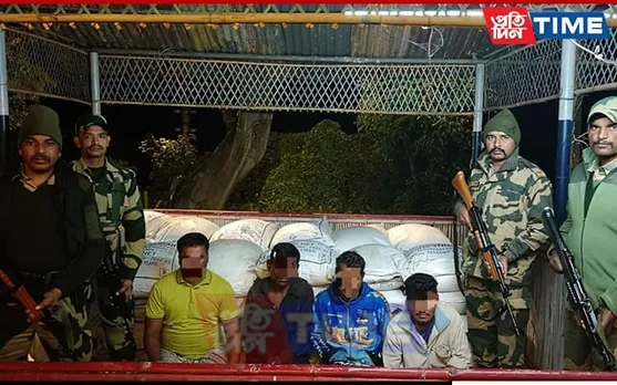 BSF Intercepts Smuggled Sugar, Apprehends Bangladeshi and 3 Indian Nationals Near Border