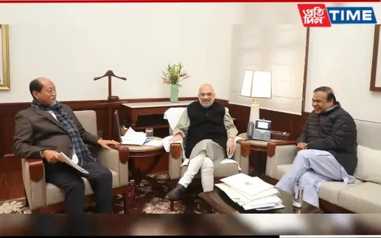 Assam, Nagaland CMs Meet Amit Shah In Delhi