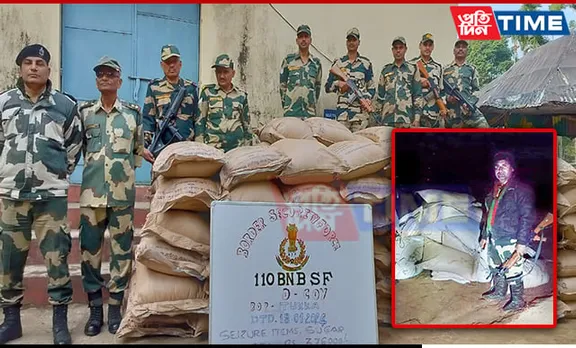 BSF Meghalaya Thwarts 17,000 Kg Sugar Smuggling Attempt, 2 Apprehended