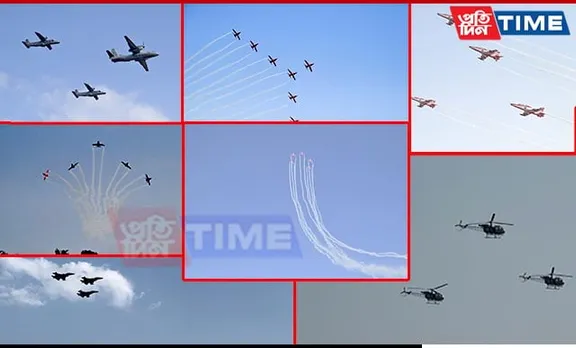 Surya Kiran Aerobatic Team Amazes Spectators at Chabua Air Show