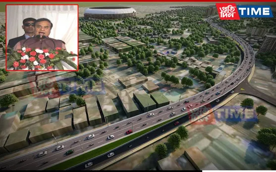Assam CM Lays Foundation of New Flyover at Cycle Factory Junction in Guwahati