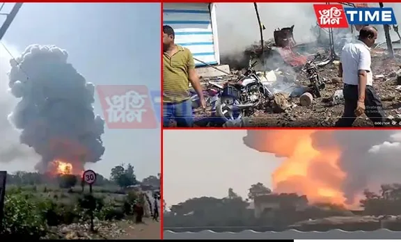Deadly Fire Engulfs Firecracker Factory in Madhya Pradesh, 5 Dead, 40 Injured