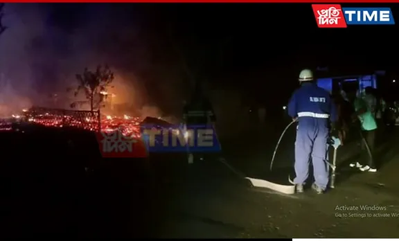 Major Fire Engulfs 'Charaideo Dhaba' Near Duliajan; Property Worth Lakhs Destroyed