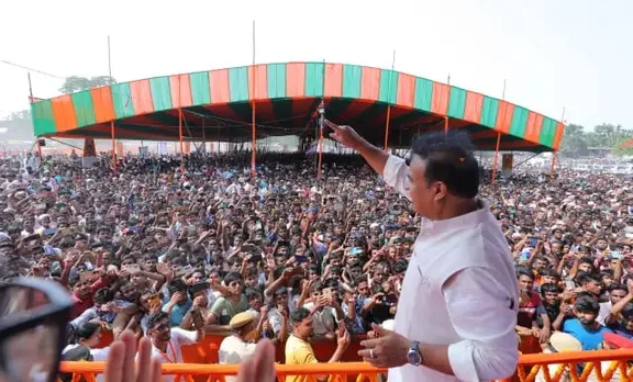 As Guwahati Heads To Polls, CM Sarma Campaigns For BJP Candidate