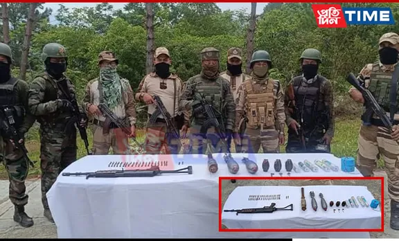 Massive Cache of Illegal Arms Seized in Joint Operation by Assam Rifles & Manipur Police