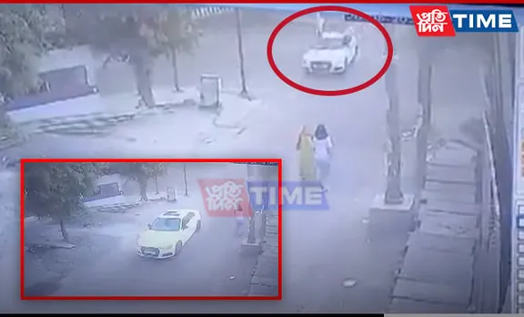 Caught on CCTV: Elderly Man Flung In Air By Audi In Noida, Dies