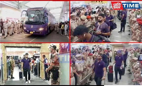 Kolkata Knight Riders Arrive in Guwahati for Upcoming Match Against Rajasthan Royals