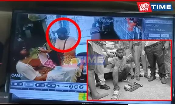 Caught on Camera: Armed Robber's Attempt to Rob Jewellery Shop in Guwahati Foiled, Here's How