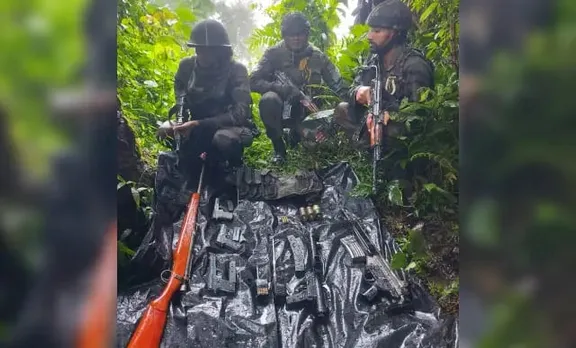 Manipur: Security Forces Uncover Massive Arms, Ammo Stockpile