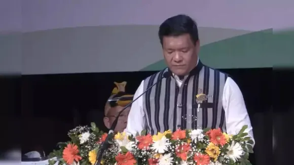 Pema Khandu Takes Oath as Arunachal CM For Third Time; Shah, Nadda Attend Ceremony