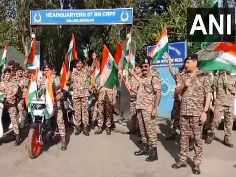 CRPF Leads 'Tiranga Yatra' in Shillong Ahead of 78th Independence Day