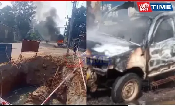 Welding Cylinder Blast In Guwahati's Jyotikuchi Leads To Huge Fire