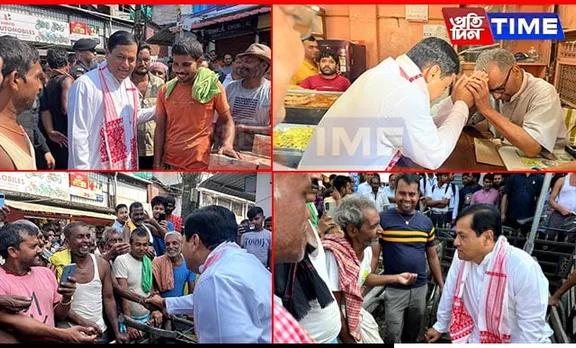 Sarbananda Sonowal Breaks Bread with Grassroots Workers in Assam's Dibrugarh