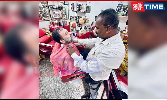 Rahul Gandhi Visits Barber in Delhi to Highlight Economic Hardships