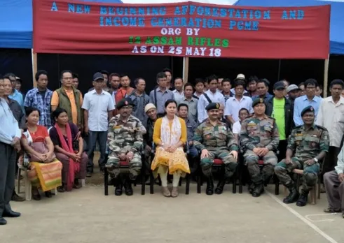 Assam Rifles distributes over 1 lakh saplings in Manipur for income generation