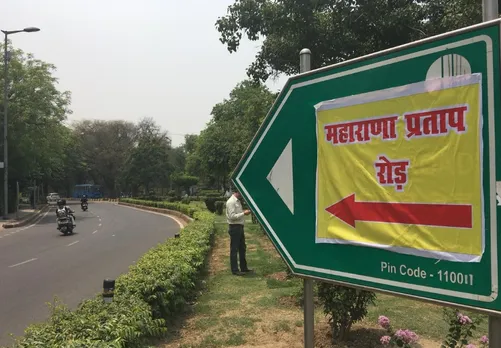 Miscreants attempt to rename Delhi’s Akbar Road as Maharana Pratap Road