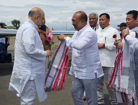 Amit Shah arrives in Manipur to hold meeting with BJP leaders of Northeast