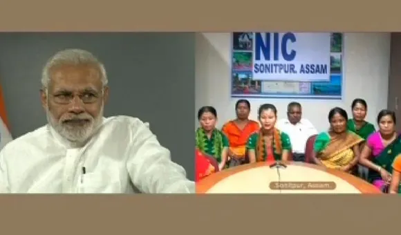 PM Modi’s conversation with Assam tribal women villagers through video conferencing