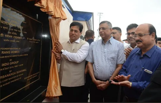 CM Sonowal lays foundation stone for Rang Homes in Azara, Guwahati