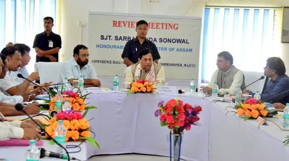 CM Sonowal reviews progress of Protection of Majuli Island from flood & erosion project