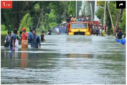 Kerala Flood: Rescue begins, rain stops