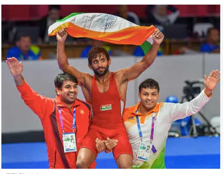 Bajrang Punia gives India 1st Gold