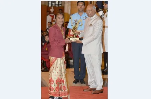 Hima accepts Arjuna Award