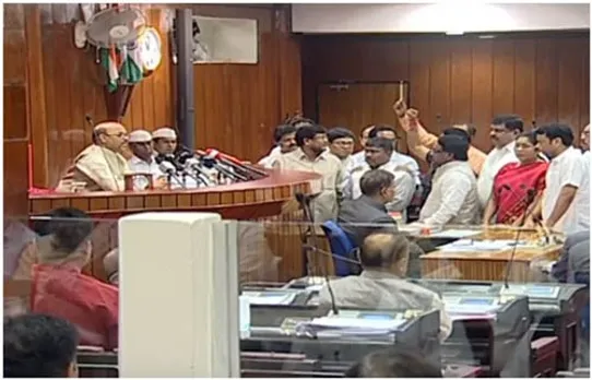Unruly scene in Assam Assembly