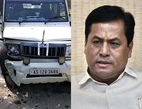 CM Sonowal’s convoy meets with accident, one injured