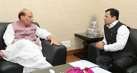 Assam CM meets Rajnath Singh in New Delhi