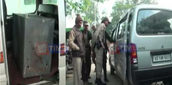 Police seize car carrying ATM at Dergaon