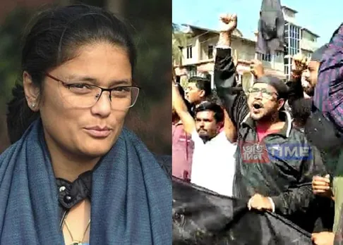 CAB: Black flags waved at Silchar MP Sushmita Dev