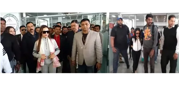 Malaika Arora, Neha Kakkar lands in Guwahati